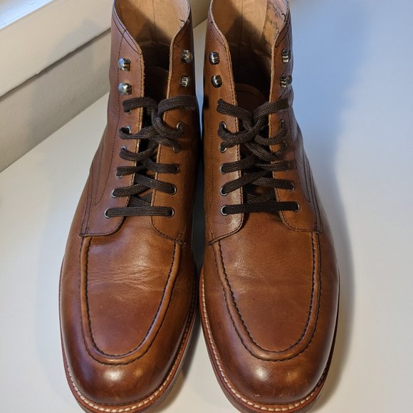 Warfield & Grand Lace-up Moc Toe Boot - Cognac main image 6